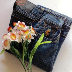 RocaWear Jeans INDIGO Blue Embroidered Size 9/10